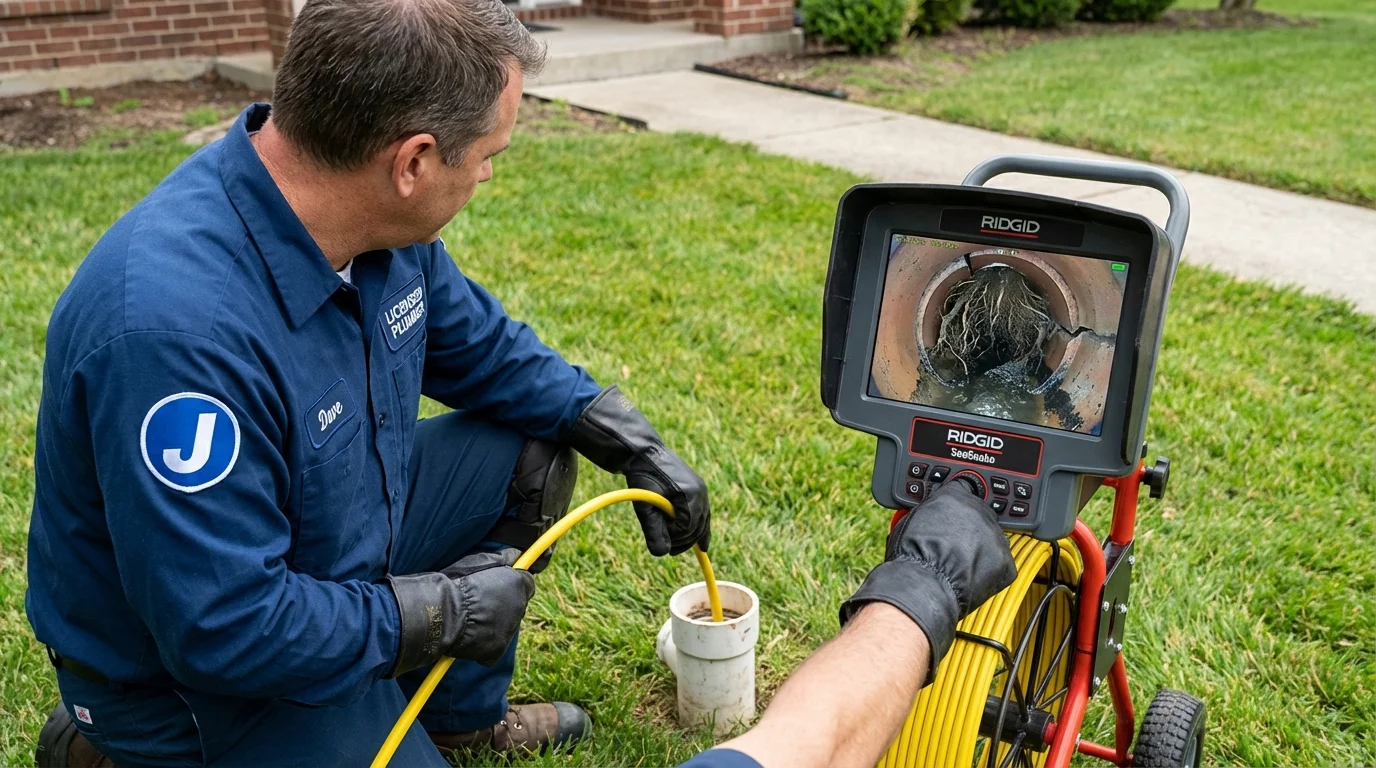Sewer camera inspection being performed by Johns Plumbing LLC in Niceville